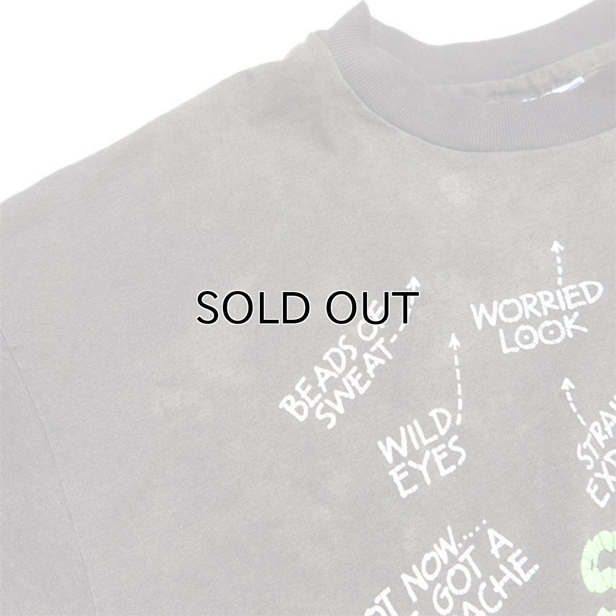 画像7: 1990's Hanes "Stressed Out!" Message Print T-Shirt　BLACK　size L(表記XL) (7)