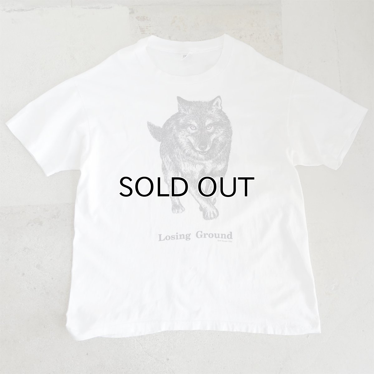 画像1: 1990's anvil "Human-I-Tees" Animal Print T-Shirt　WHITE　size XL(表記XL) (1)