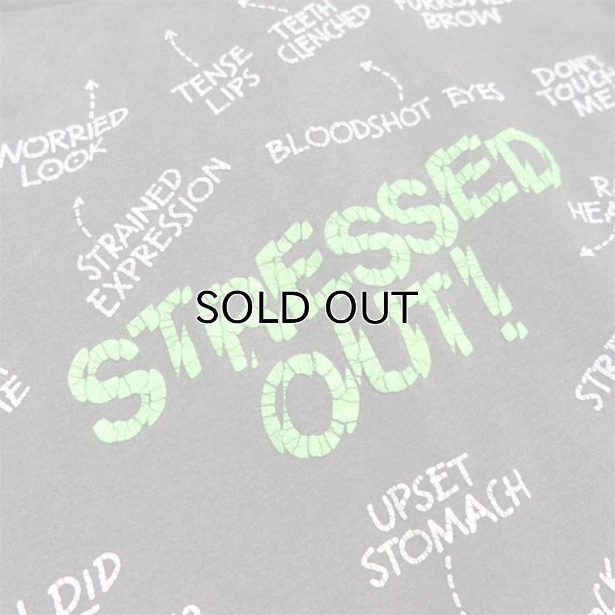 画像5: 1990's Hanes "Stressed Out!" Message Print T-Shirt　BLACK　size L(表記XL) (5)