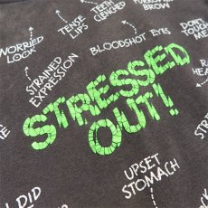 画像5: 1990's Hanes "Stressed Out!" Message Print T-Shirt　BLACK　size L(表記XL) (5)