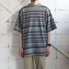 画像2: 1990's "PARAGRAFF" Border T-Shirt　GREY MULTI　size XL(表記L) (2)