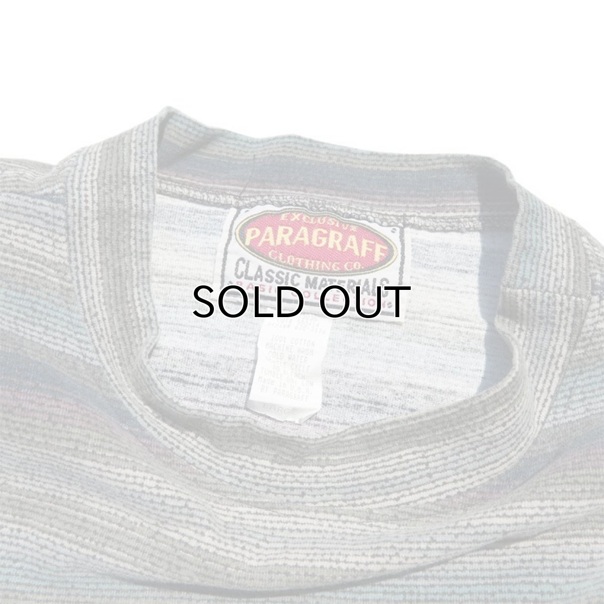 画像3: 1990's "PARAGRAFF" Border T-Shirt　GREY MULTI　size XL(表記L) (3)