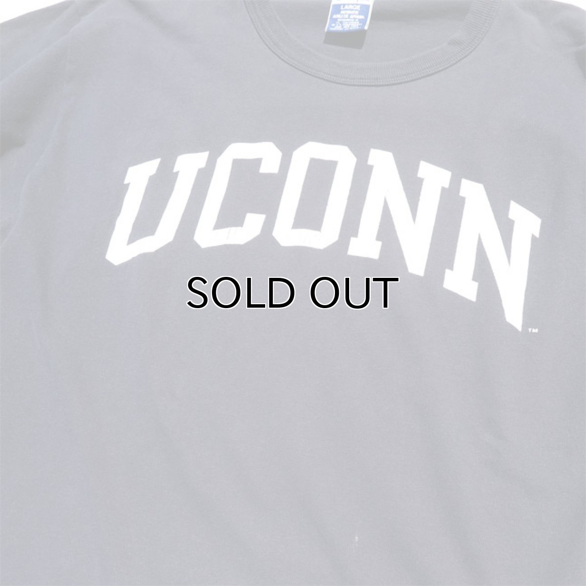 画像4: 1990's~ Champion "UCONN" College Print T-Shirt　NAVY　size L(表記L) (4)