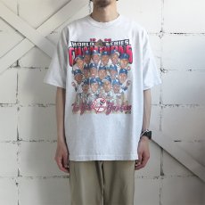 画像2: 1990's U.S.A. "New York Yankees" Print T-Shirt　ASH GREY　size L-XL(表記不明) (2)