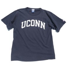 画像1: 1990's~ Champion "UCONN" College Print T-Shirt　NAVY　size L(表記L) (1)