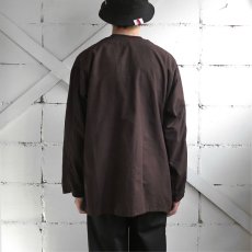 画像3: 1950's U.S. ARMY Cotton Pajama Shirt  -DEAD STOCK-　BROWN over dyed　size L (3)