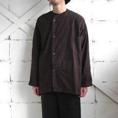 画像1: 1950's U.S. ARMY Cotton Pajama Shirt  -DEAD STOCK-　BROWN over dyed　size L (1)