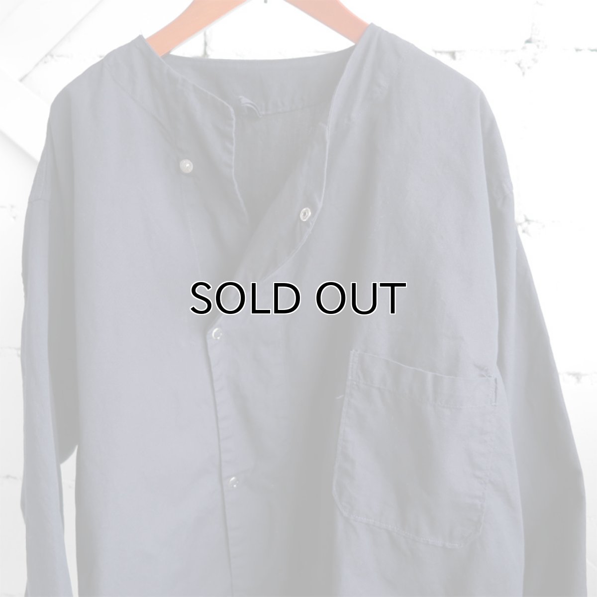 画像5: 1950's U.S. ARMY Cotton Pajama Shirt  -DEAD STOCK- NAVY over dyed size L (5)