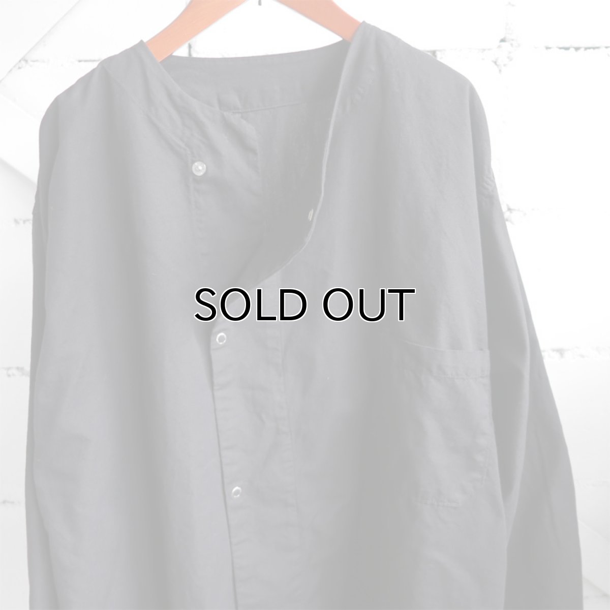 画像6: 1950's U.S. ARMY Cotton Pajama Shirt  -DEAD STOCK-　BLACK over dyed　size L (6)