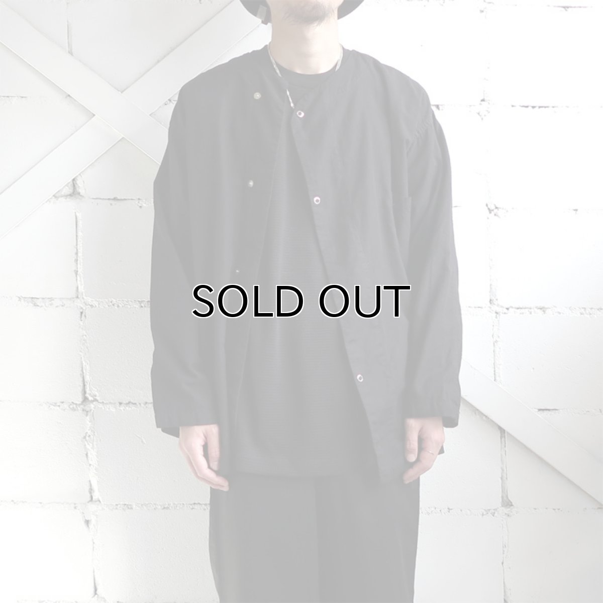 画像2: 1950's U.S. ARMY Cotton Pajama Shirt  -DEAD STOCK-　BLACK over dyed　size L (2)