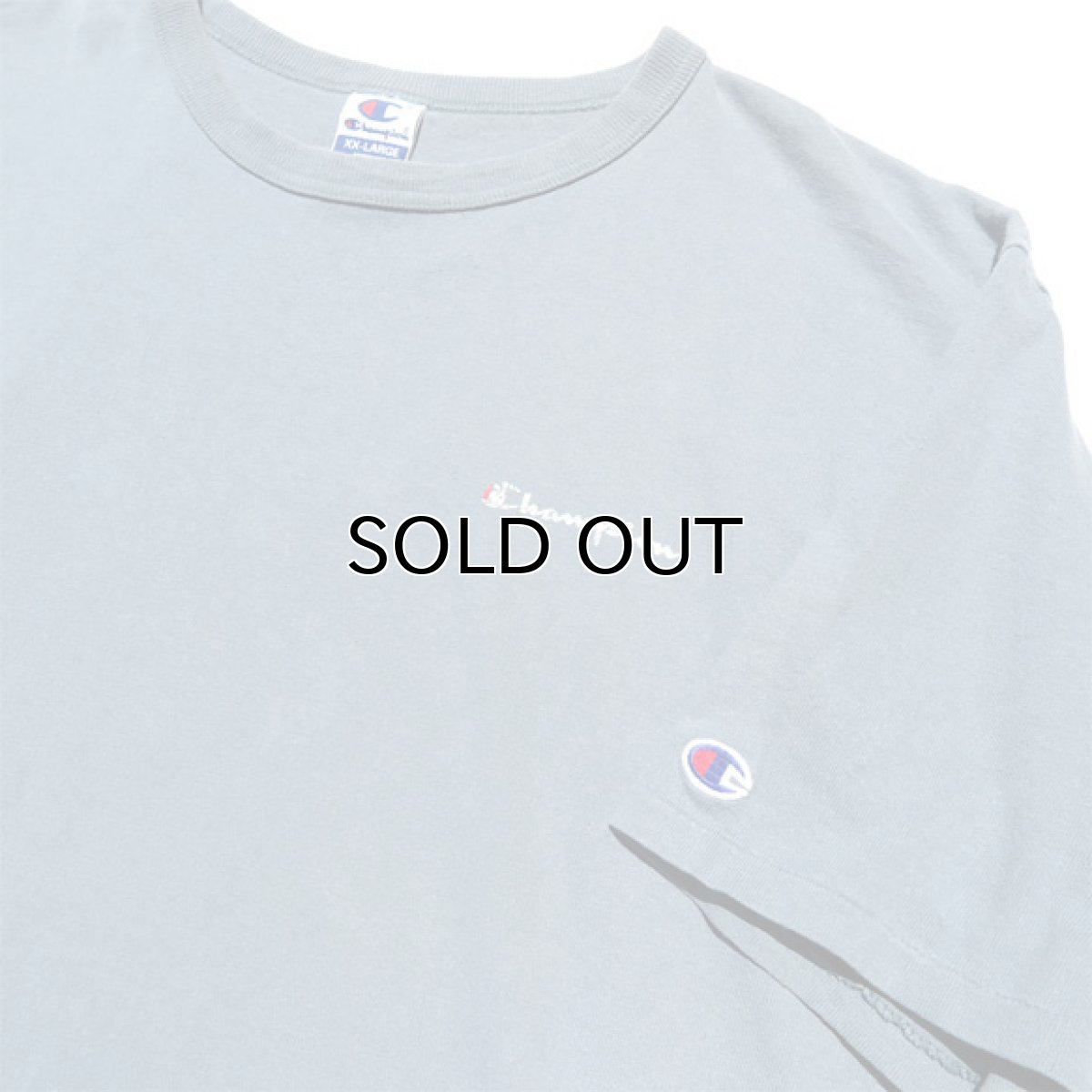 画像4: 1990's "Champion" Logo Print T-Shirt　GREY BLUE　size XXL (4)