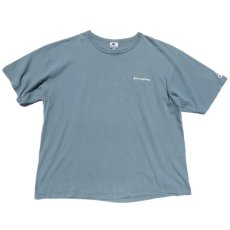 画像1: 1990's "Champion" Logo Print T-Shirt　GREY BLUE　size XXL (1)