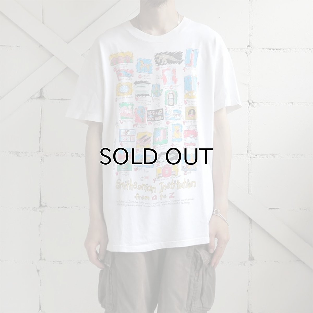画像2: 1990's "Smithsonian Institution" Print T-Shirt WHITE size L (2)