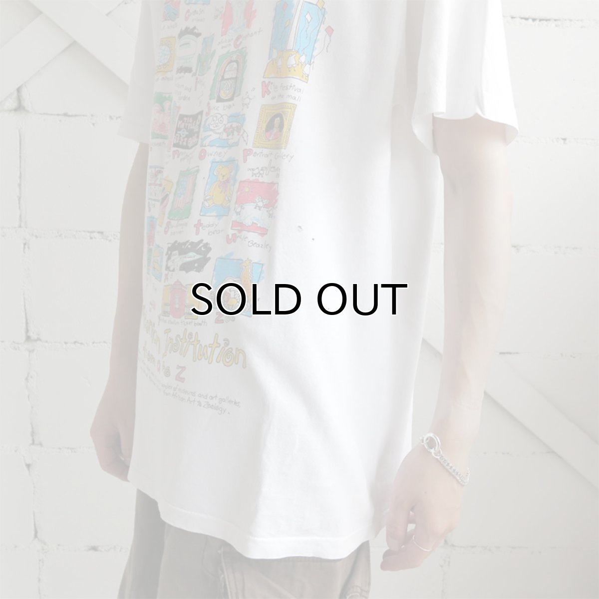 画像7: 1990's "Smithsonian Institution" Print T-Shirt WHITE size L (7)