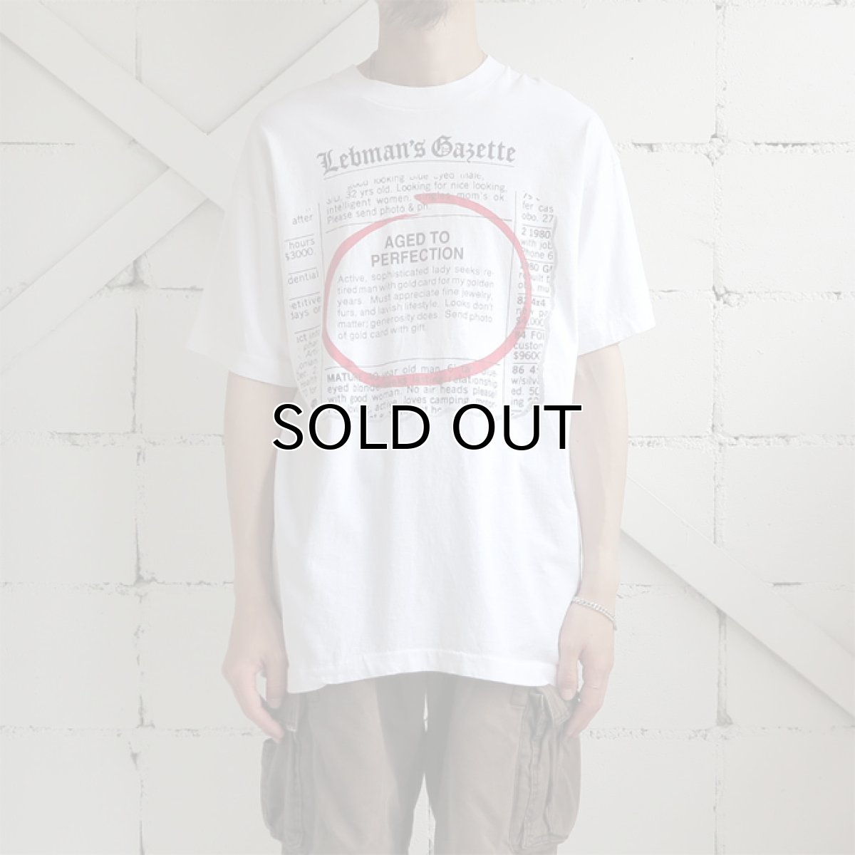 画像2: 1990's "Lebman's Gazette" Print T-Shirt WHITE size L (2)