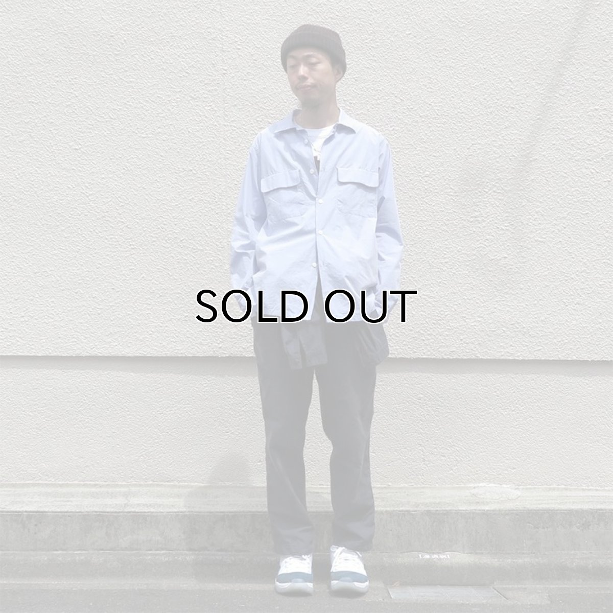 画像9: Riprap "Broad Cotton Semi Open Collar Shirt"  color : SAX size MEDIUM (9)
