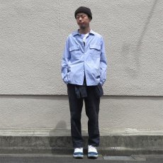 画像9: Riprap "Broad Cotton Semi Open Collar Shirt"  color : SAX　size MEDIUM (9)