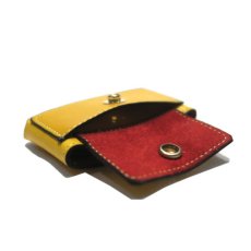 画像7: "JUTTA NEUMANN" Leather Wallet "Scotts Purse"  -MINIMAL SIZE-　color : YELLOW / BRICK RED (7)