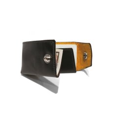 画像6: "JUTTA NEUMANN" Leather Wallet "Scotts Purse"  -MINIMAL SIZE-　color : BLACK / MUSTARD (6)