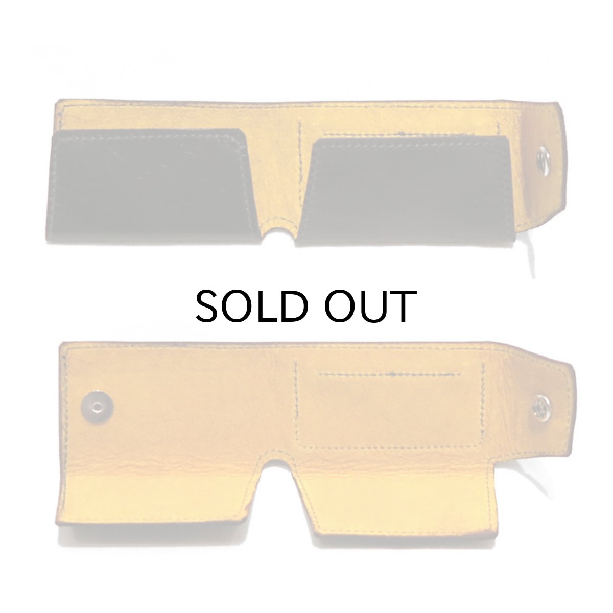 画像4: "JUTTA NEUMANN" Leather Wallet "Scotts Purse"  -MINIMAL SIZE- color : BLACK / MUSTARD (4)