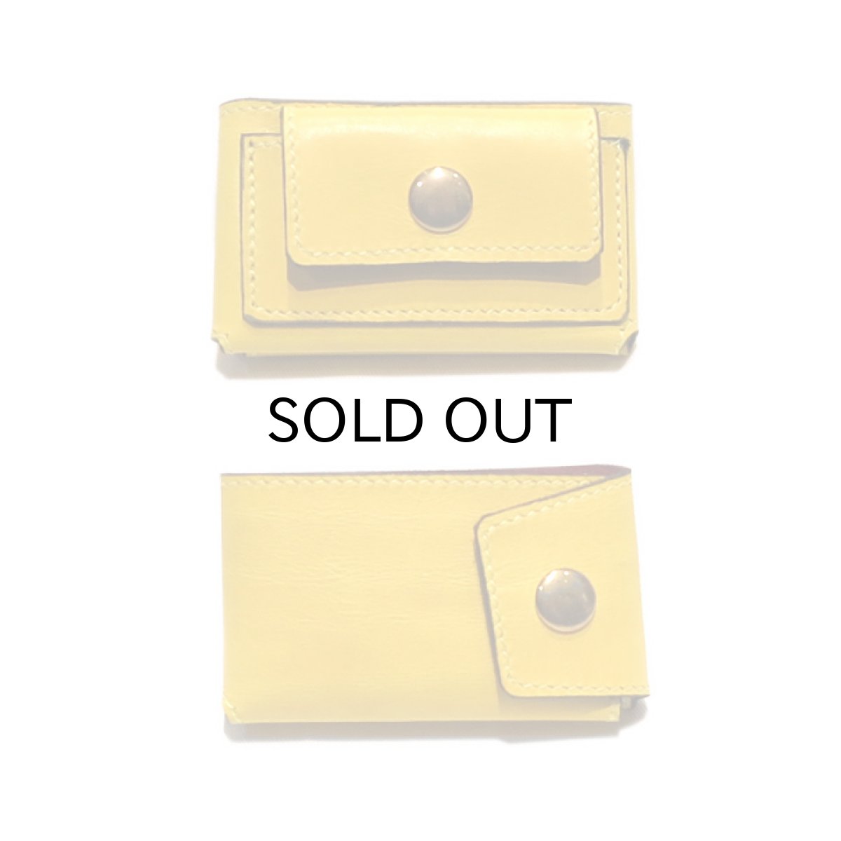 画像2: "JUTTA NEUMANN" Leather Wallet "Scotts Purse"  -MINIMAL SIZE- color : YELLOW / BRICK RED (2)