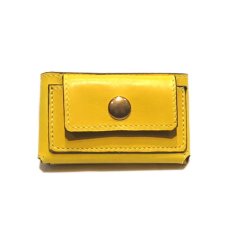 画像1: "JUTTA NEUMANN" Leather Wallet "Scotts Purse"  -MINIMAL SIZE-　color : YELLOW / BRICK RED (1)