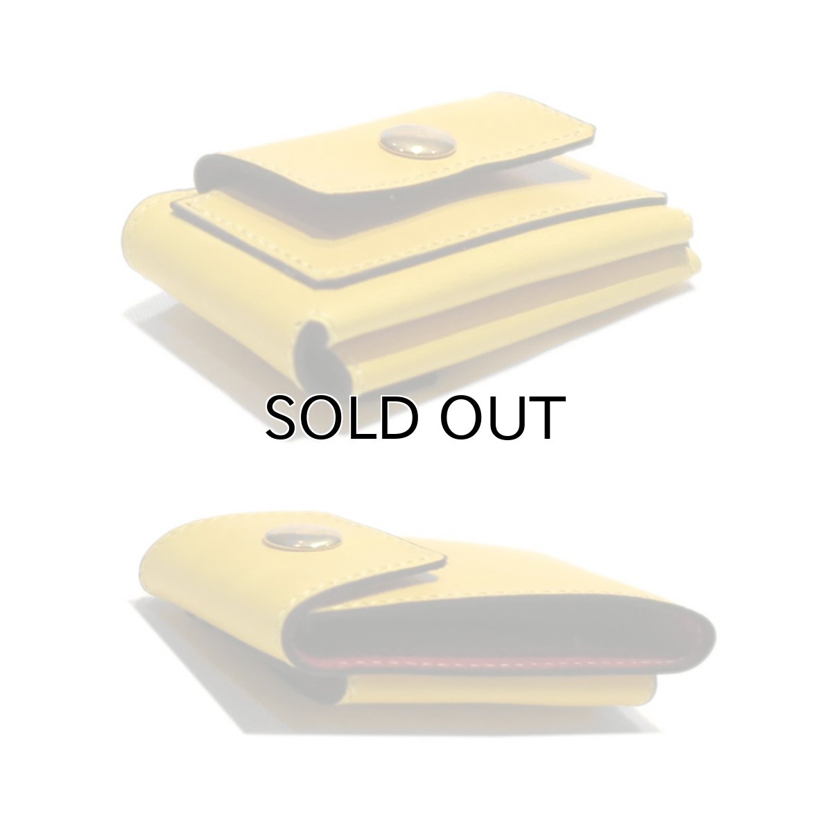画像3: "JUTTA NEUMANN" Leather Wallet "Scotts Purse"  -MINIMAL SIZE- color : YELLOW / BRICK RED (3)