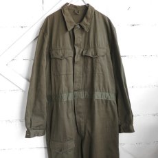 画像1: 1950's "French Military" Cotton Twill All in One -DEAD STOCK-　OLIVE　size L-XL(54) (1)