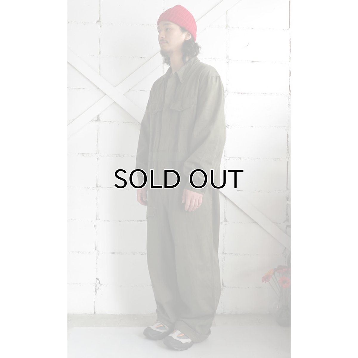 画像11: 1950's "French Military" Cotton Twill All in One -DEAD STOCK-　OLIVE　size L-XL(54) (11)