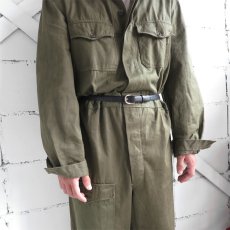 画像9: 1950's "French Military" Cotton Twill All in One -DEAD STOCK-　OLIVE　size L-XL(54) (9)