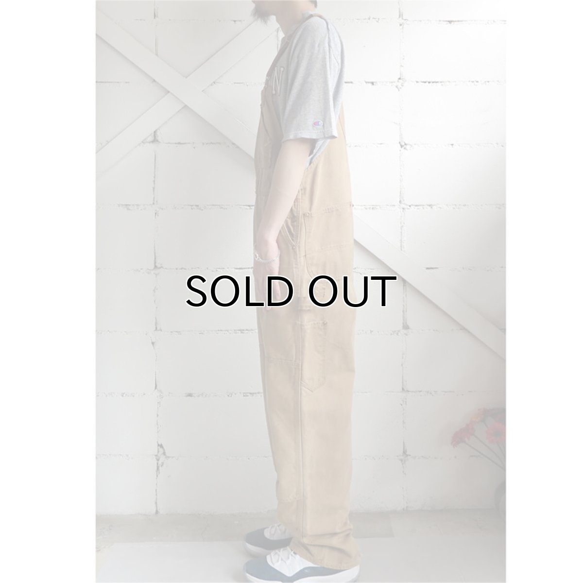 画像10: 1970's "Carhartt" Duck Canvas Double Knee Overall　FADE BROWN　size M-L (10)