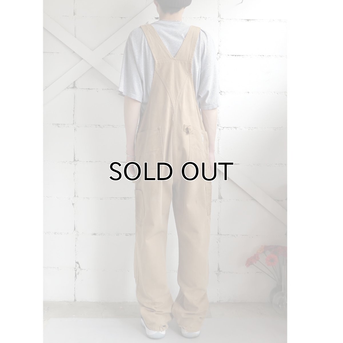 画像11: 1970's "Carhartt" Duck Canvas Double Knee Overall　FADE BROWN　size M-L (11)