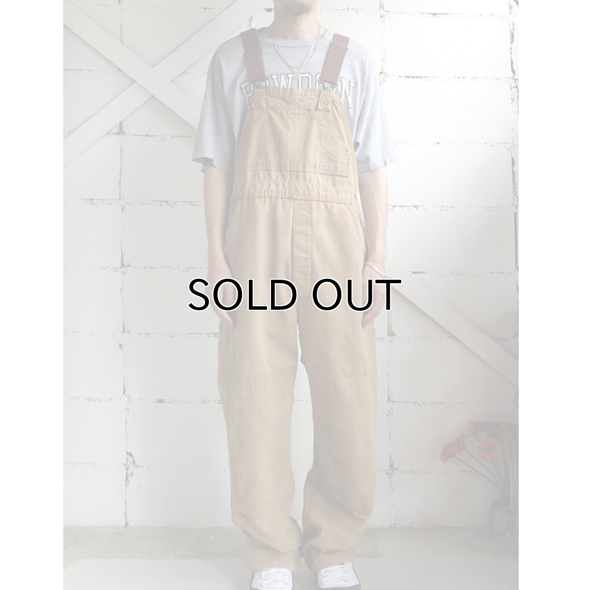 画像9: 1970's "Carhartt" Duck Canvas Double Knee Overall　FADE BROWN　size M-L (9)