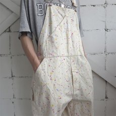 画像10: 1990's "E.Bunny & Co" Printed Cotton Twill Overall　NATULAL/MULTI　size M (10)