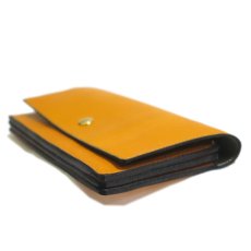 画像4: "JUTTA NEUMANN" Leather Wallet "Waiter's Wallet" -長財布-　color : Mustard / Smokey Green (4)
