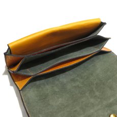 画像7: "JUTTA NEUMANN" Leather Wallet "Waiter's Wallet" -長財布-　color : Mustard / Smokey Green (7)