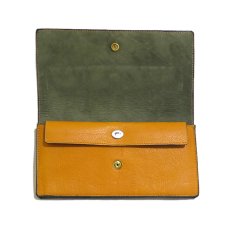 画像5: "JUTTA NEUMANN" Leather Wallet "Waiter's Wallet" -長財布-　color : Mustard / Smokey Green (5)