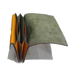 画像6: "JUTTA NEUMANN" Leather Wallet "Waiter's Wallet" -長財布-　color : Mustard / Smokey Green (6)