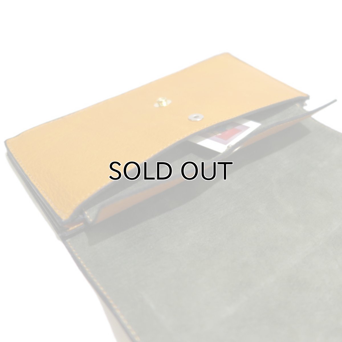 画像8: "JUTTA NEUMANN" Leather Wallet "Waiter's Wallet" -長財布- color : Mustard / Smokey Green (8)