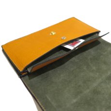画像8: "JUTTA NEUMANN" Leather Wallet "Waiter's Wallet" -長財布-　color : Mustard / Smokey Green (8)
