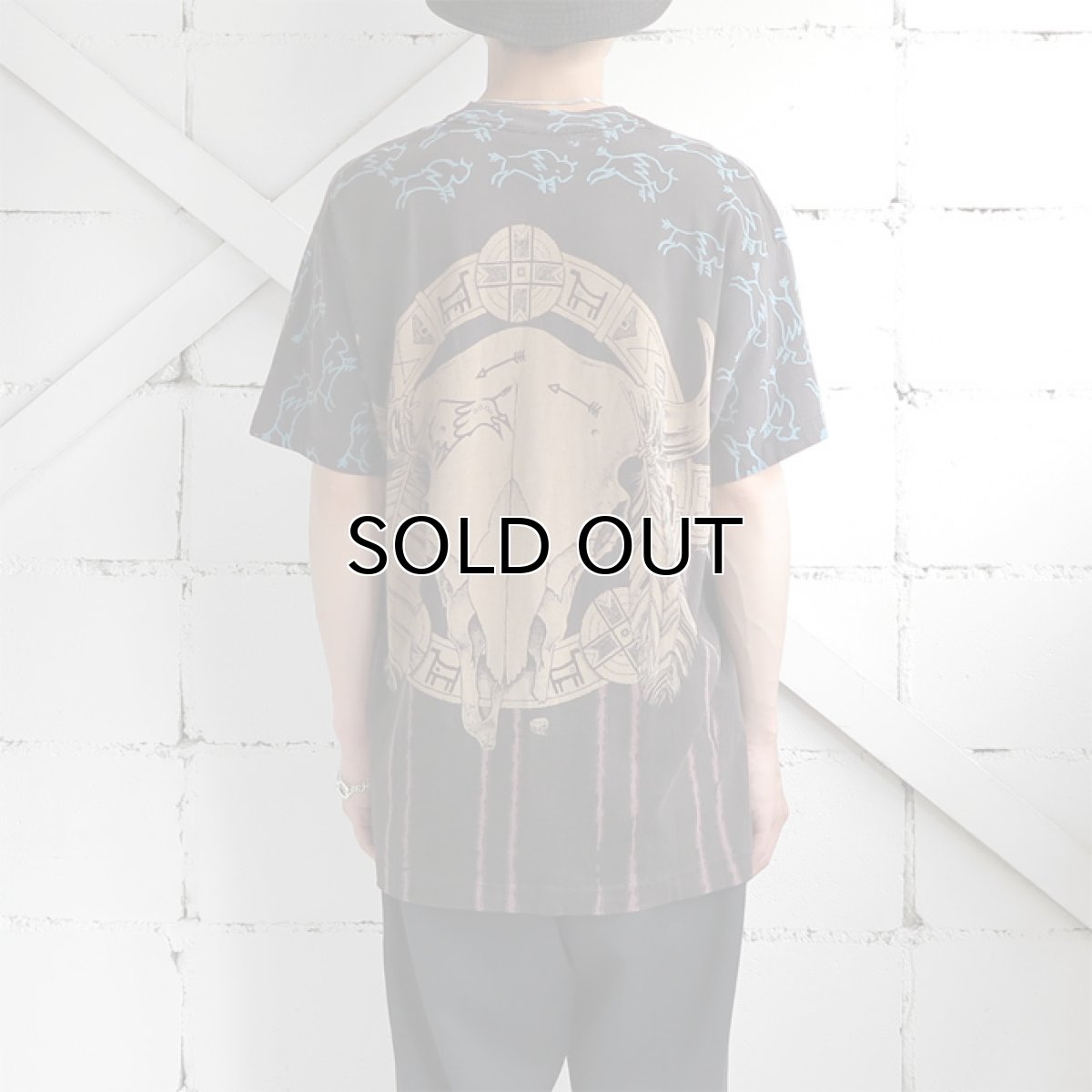 画像4: 1990's "New Mexico" All Over Print T-Shirt　BLACK　size L (4)