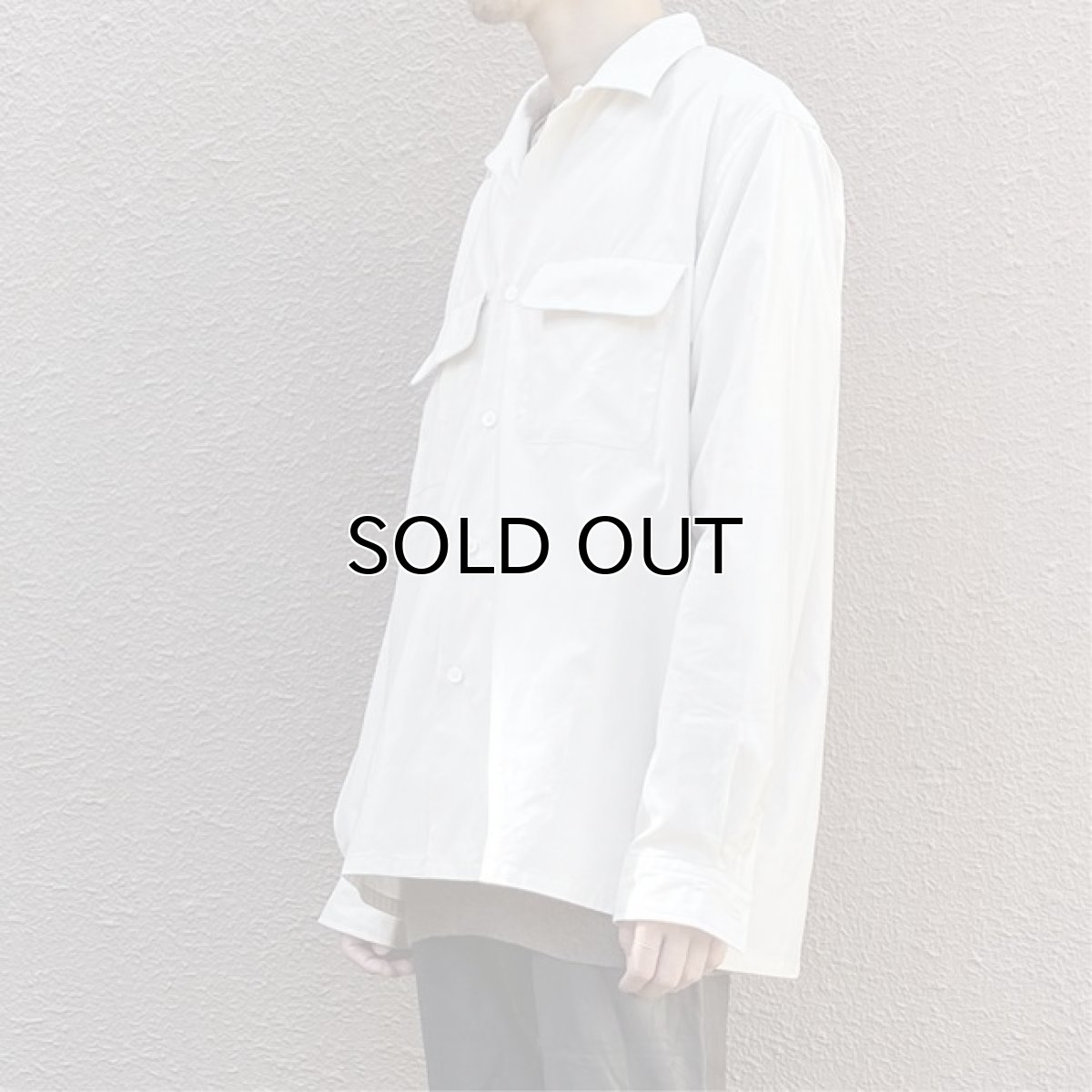 画像8: Riprap "Semi Open Collar Shirt" -Cotton Back Satin-  color : NATULAL　size MEDIUM, LARGE, X-LARGE (8)