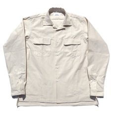 画像1: Riprap "Semi Open Collar Shirt" -Cotton Back Satin-  color : NATULAL　size MEDIUM, LARGE, X-LARGE (1)