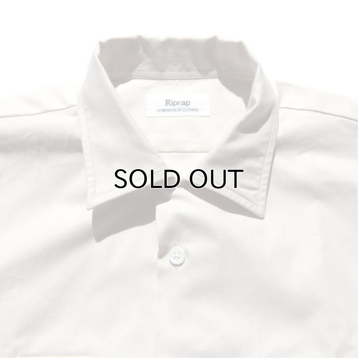 画像4: Riprap "Semi Open Collar Shirt" -Cotton Back Satin-  color : NATULAL　size MEDIUM, LARGE, X-LARGE (4)