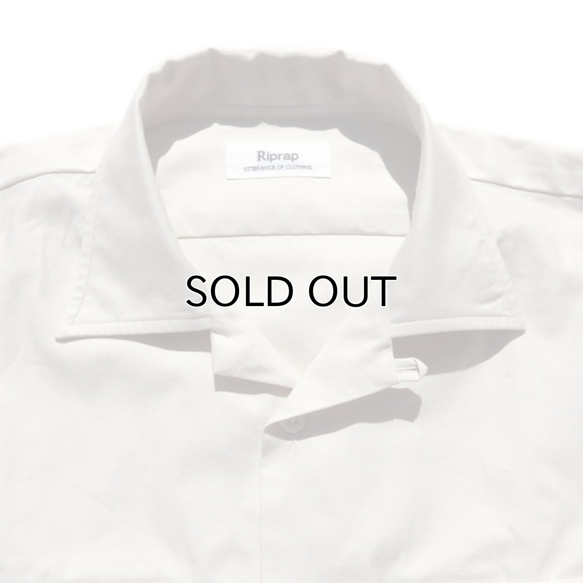 画像3: Riprap "Semi Open Collar Shirt" -Cotton Back Satin-  color : NATULAL　size MEDIUM, LARGE, X-LARGE (3)