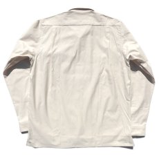 画像2: Riprap "Semi Open Collar Shirt" -Cotton Back Satin-  color : NATULAL　size MEDIUM, LARGE, X-LARGE (2)