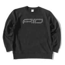 画像1: the poem "P.10" Foam Print Sweat Shirt　BLACK　size M~2XL (1)