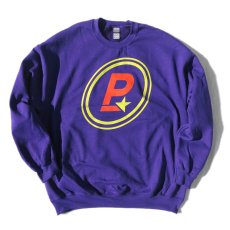 画像1: the poem "OVAL P." Print Sweat Shirt　PURPLE　size XL, 2XL (1)