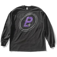 画像1: the poem "OVAL P." Print L/S T-Shirt　BLACK　size M~4XL (1)