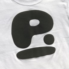 画像2: the poem -KID'S- "FAT P." Foam Print T-Shirt　WHITE/BLACK　size 90~160 (2)